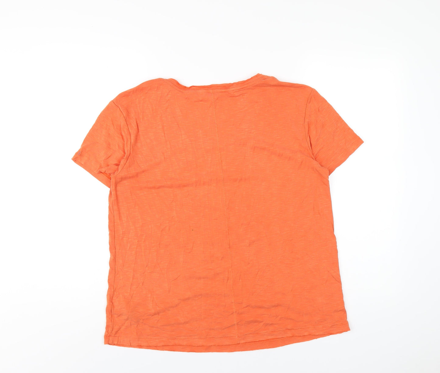 Womens UK Size 14 Per Una Orange Basic T-Shirt