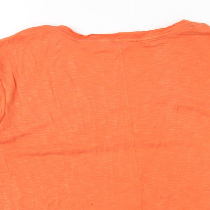 Womens UK Size 14 Per Una Orange Basic T-Shirt