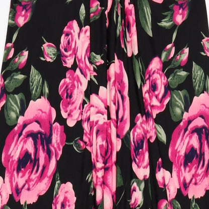 AX Paris Womens Multicoloured Floral Polyester Maxi Size 12 Square Neck Pullover