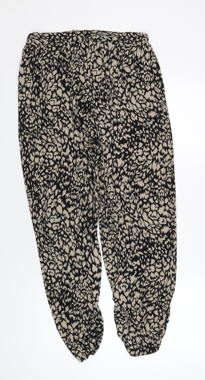 Antthony Womens Black Geometric Polyester Bloomer Trousers Size M L29 in Regular