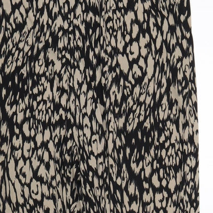 Antthony Womens Black Geometric Polyester Bloomer Trousers Size M L29 in Regular