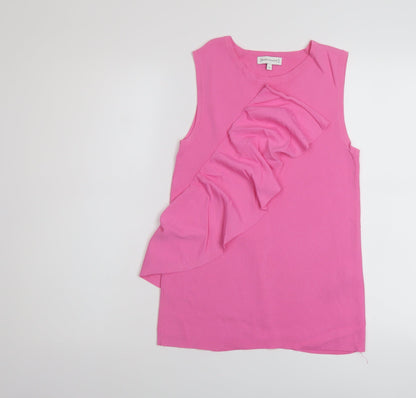 Womens UK Size 12 Warehouse Pink Basic Tank