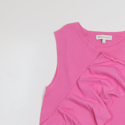 Womens UK Size 12 Warehouse Pink Basic Tank