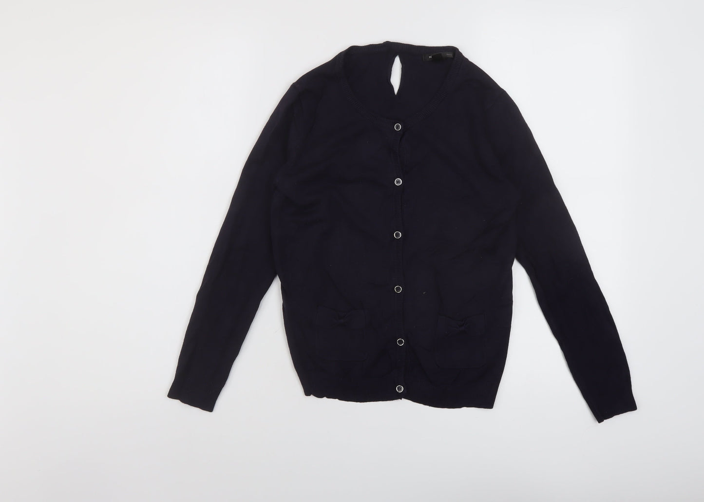 Womens UK Size S Mango Blue Cardigan Jumper