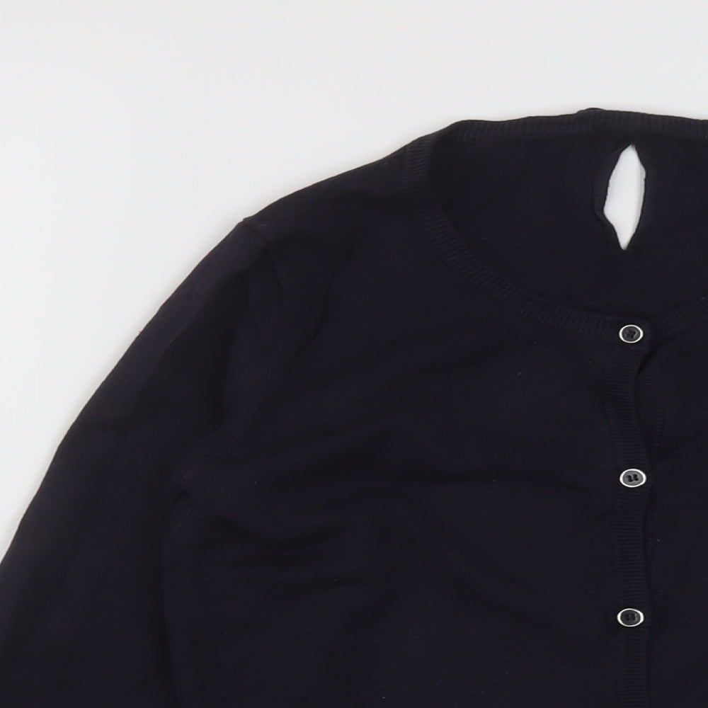 Womens UK Size S Mango Blue Cardigan Jumper