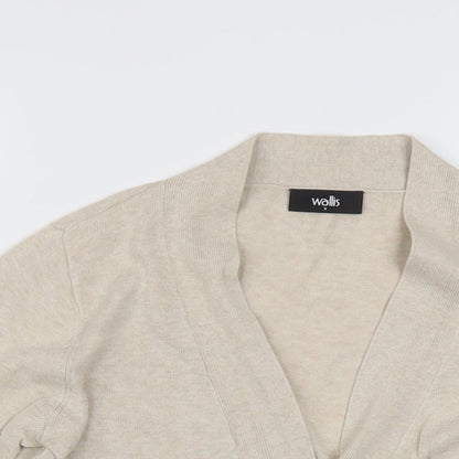 Womens UK Size S Wallis Beige Cardigan Jumper