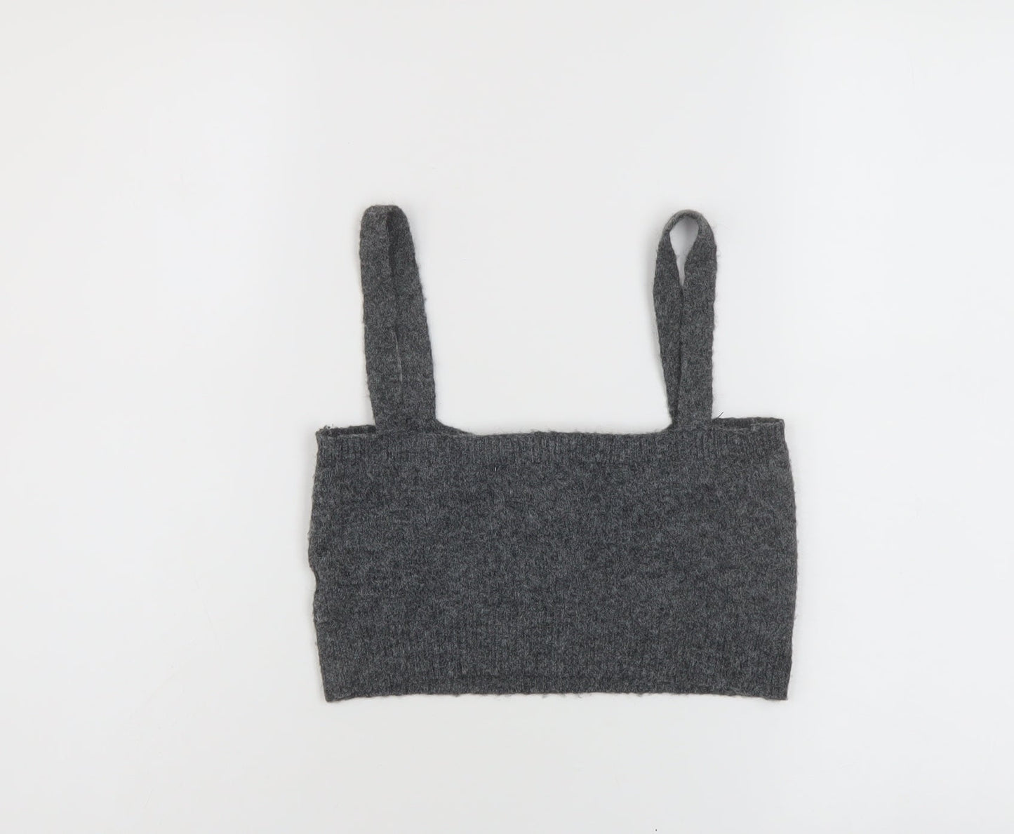 Womens UK Size S Zara Grey Cropped Tank