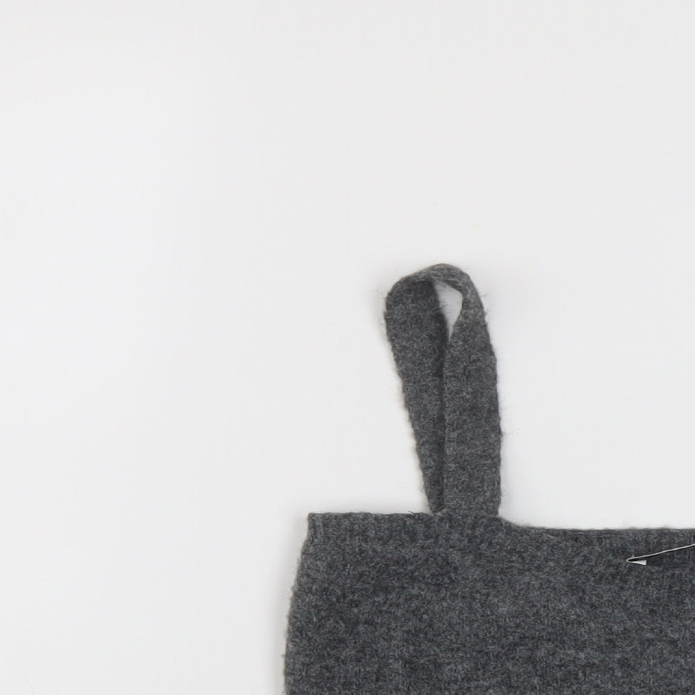 Womens UK Size S Zara Grey Cropped Tank