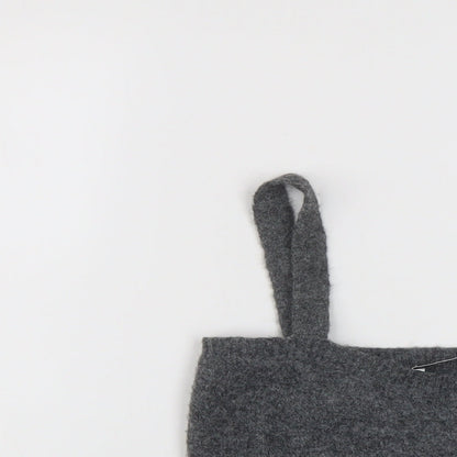 Womens UK Size S Zara Grey Cropped Tank