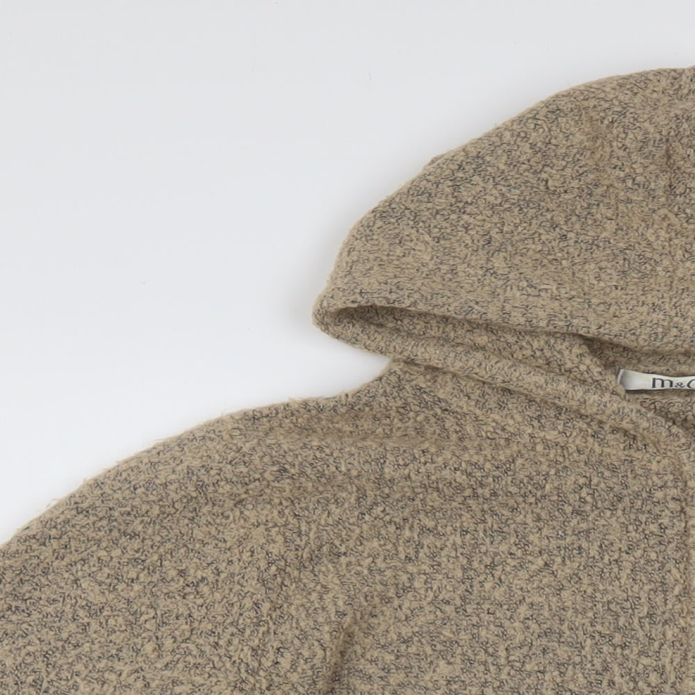Womens UK Size L M&Co Beige Full Zip Jumper