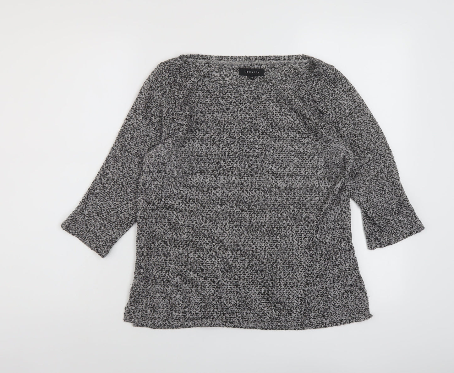 Womens UK Size 10 New Look Grey Pullover Jumper