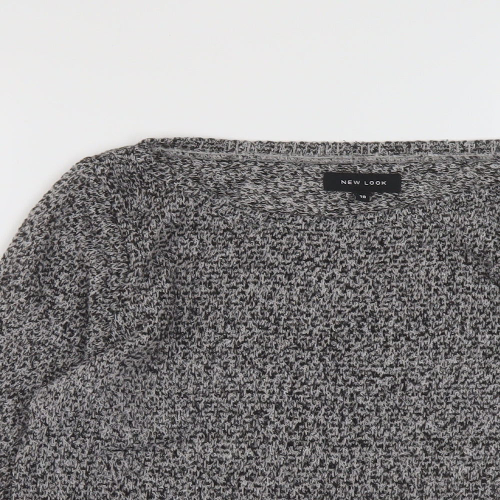 Womens UK Size 10 New Look Grey Pullover Jumper