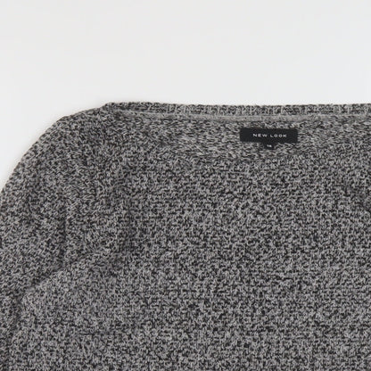 Womens UK Size 10 New Look Grey Pullover Jumper