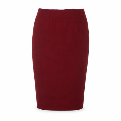ASOS Womens Red Viscose Bandage Skirt Size 4 Zip