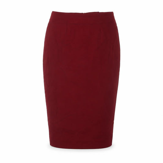 ASOS Womens Red Viscose Bandage Skirt Size 4 Zip