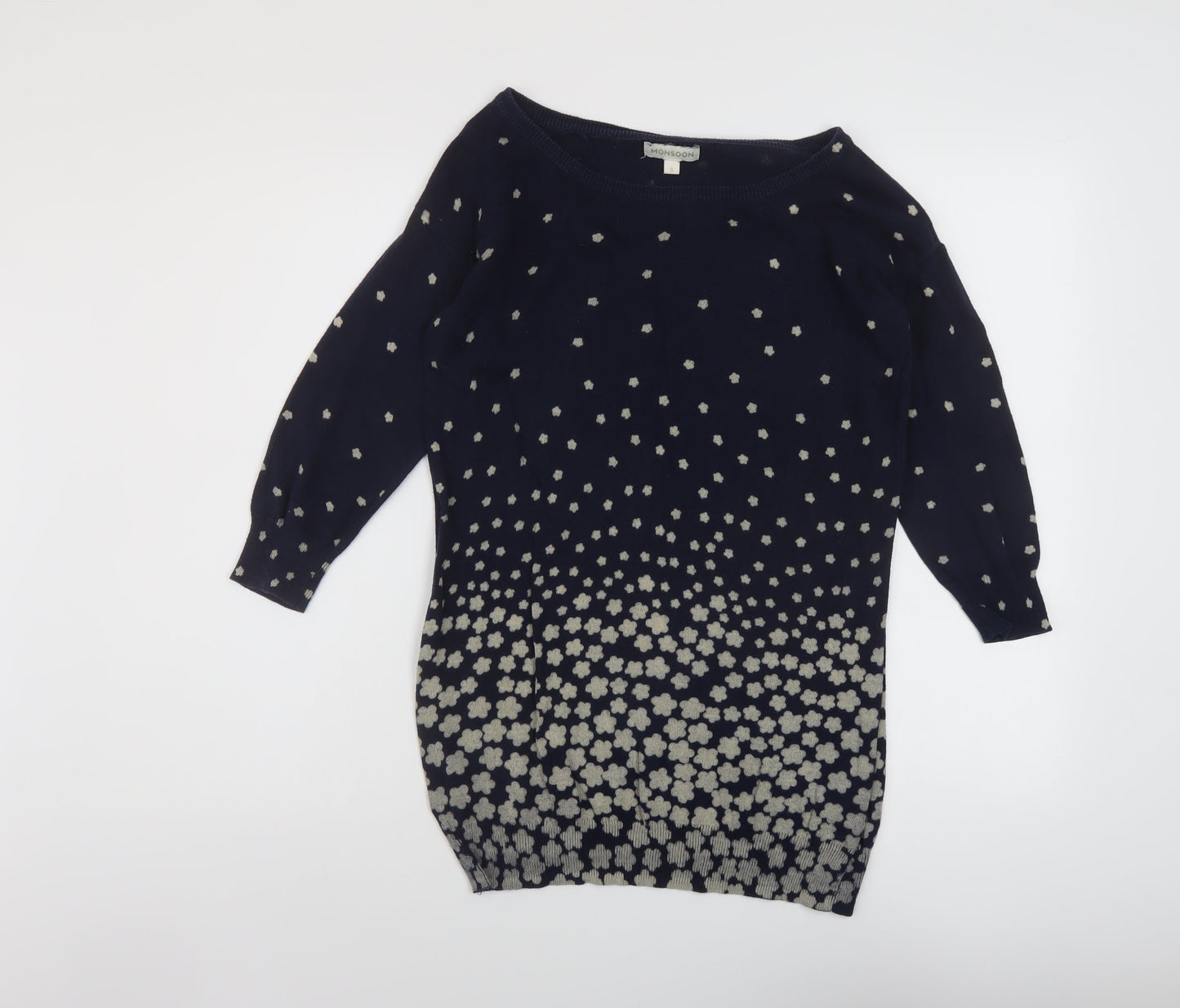 Womens UK Size S Monsoon Blue Pullover Jumper