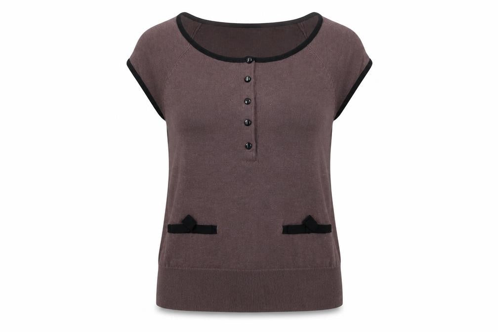 Womens UK Size S H&M Brown Basic Blouse