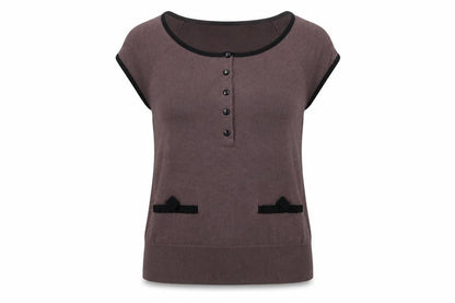 Womens UK Size S H&M Brown Basic Blouse