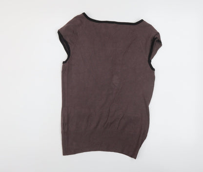 Womens UK Size S H&M Brown Basic Blouse