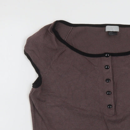 Womens UK Size S H&M Brown Basic Blouse