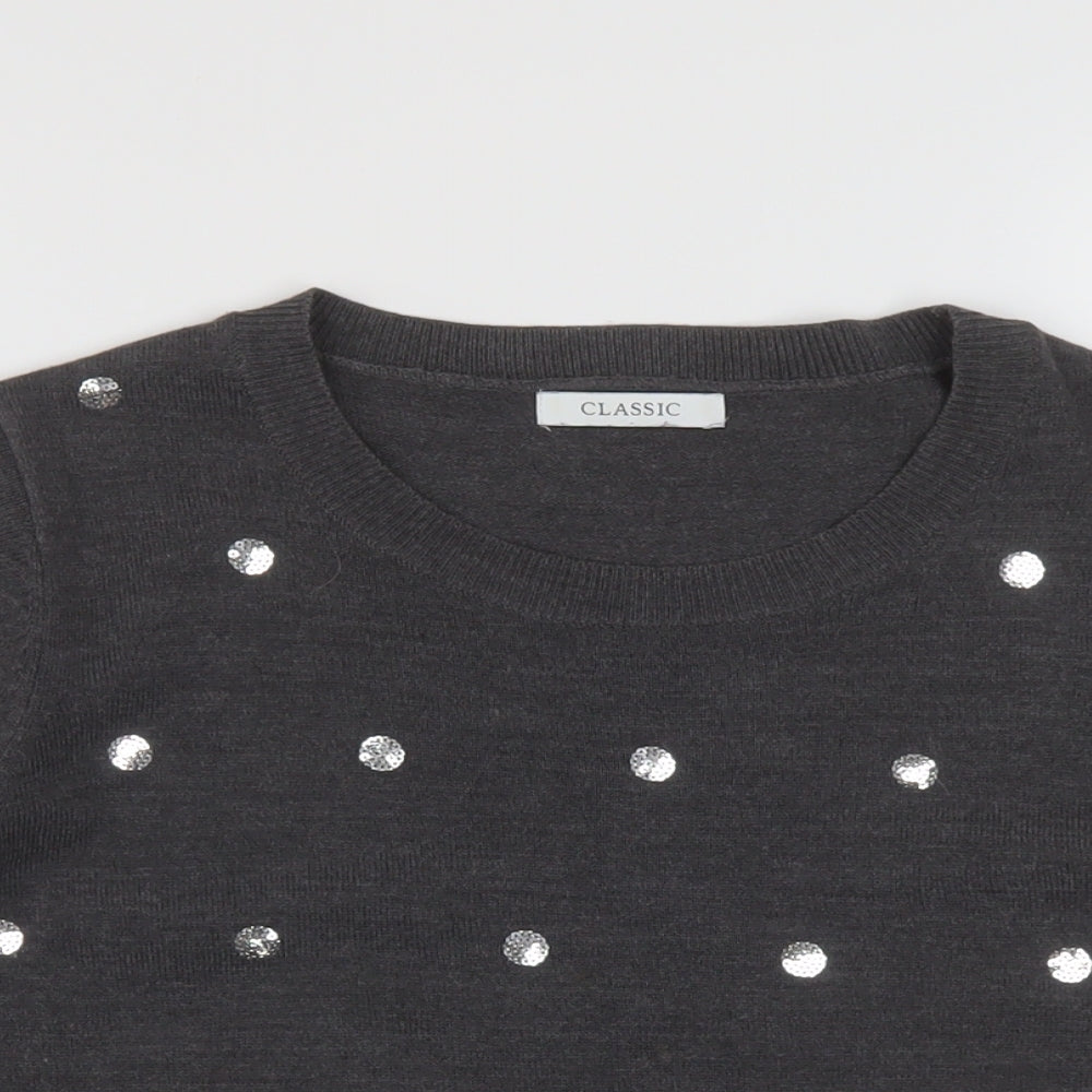 Womens UK Size 16 Marks and Spencer Grey Pullover Jumper