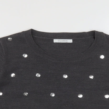 Womens UK Size 16 Marks and Spencer Grey Pullover Jumper