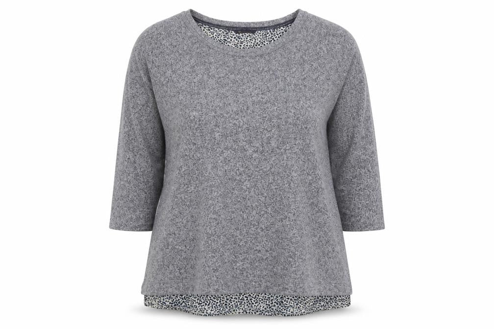 Marks & Spencer Womens Grey Round Neck Cotton Pullover Jumper Size 20