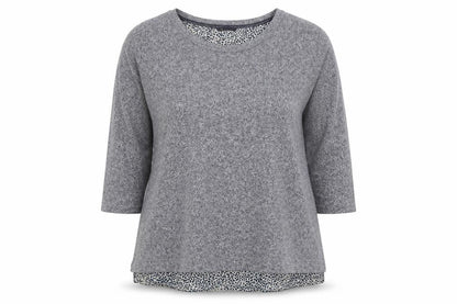 Marks & Spencer Womens Grey Round Neck Cotton Pullover Jumper Size 20