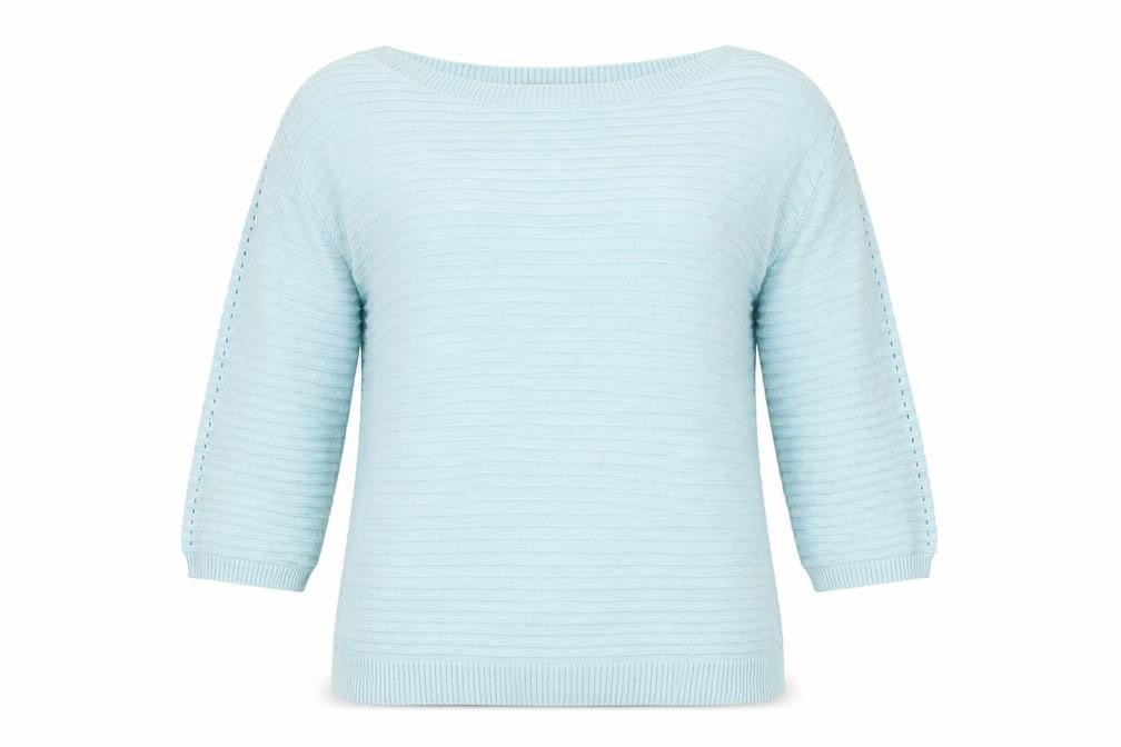 Womens UK Size 12 Marble Blue Pullover Jumper