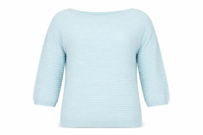 Womens UK Size 12 Marble Blue Pullover Jumper