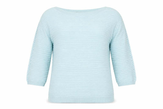 Womens UK Size 12 Marble Blue Pullover Jumper