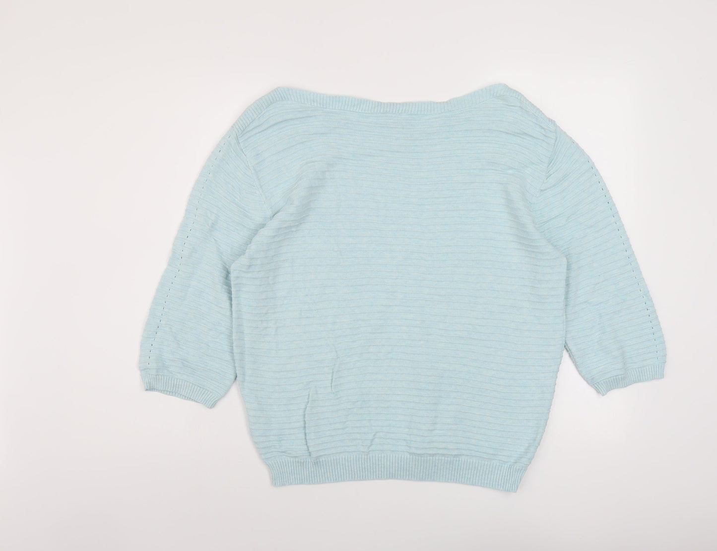 Womens UK Size 12 Marble Blue Pullover Jumper