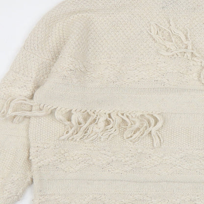 INC International Concepts Womens Ivory Round Neck Acrylic Pullover Jumper Size M