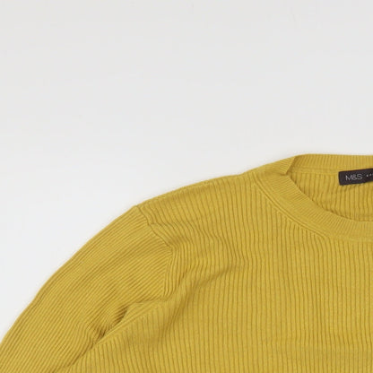 Womens UK Size 20 Marks and Spencer Yellow Pullover Jumper
