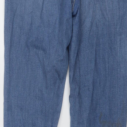 Levi's Womens Blue Cotton Straight Jeans Size 29 in L27 in Regular Button