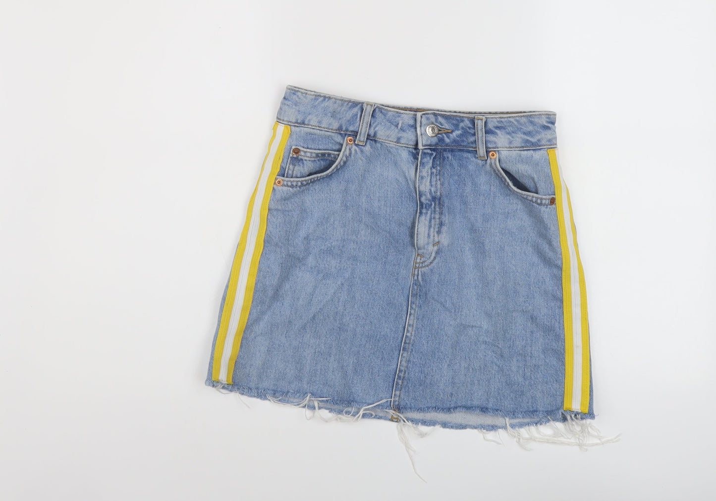 Womens UK Size 8 Topshop Mini Denim Skirt