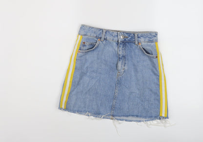 Womens UK Size 8 Topshop Mini Denim Skirt