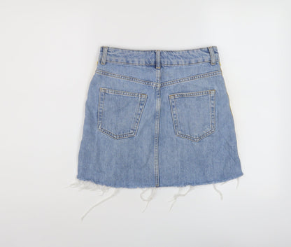 Womens UK Size 8 Topshop Mini Denim Skirt