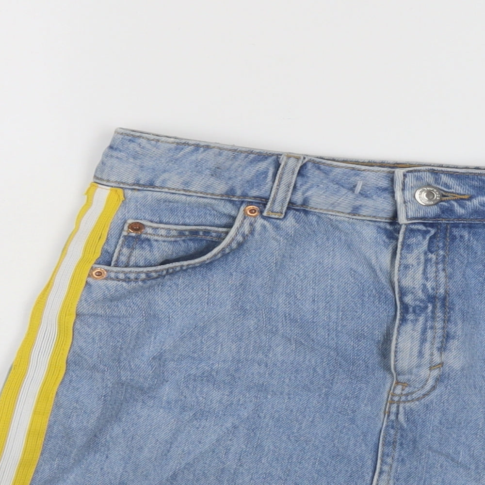 Womens UK Size 8 Topshop Mini Denim Skirt