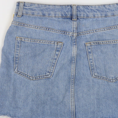 Womens UK Size 8 Topshop Mini Denim Skirt