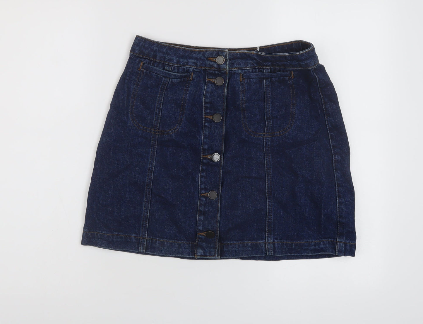 Womens UK Size 28 in Topshop Mini Denim Skirt
