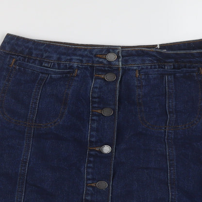 Womens UK Size 28 in Topshop Mini Denim Skirt