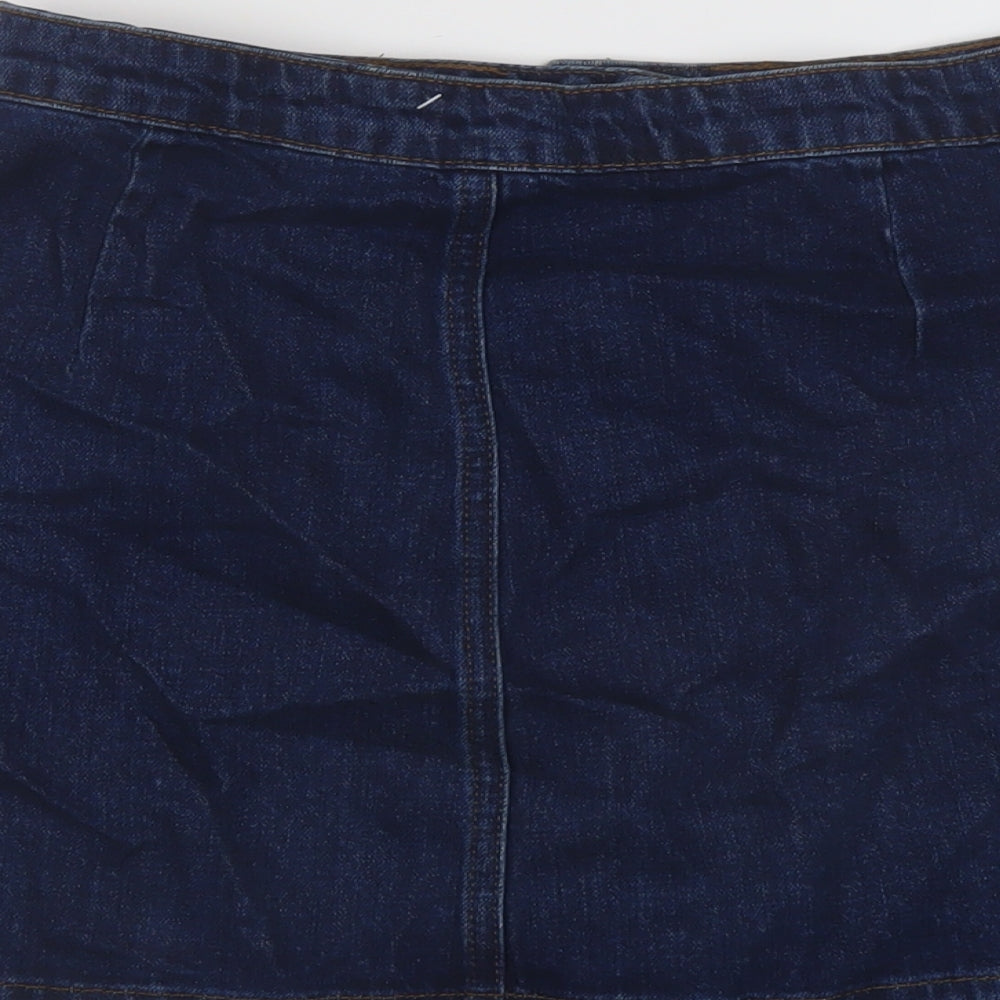 Womens UK Size 28 in Topshop Mini Denim Skirt