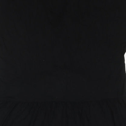 NEXT Womens Black Viscose A-Line Size 14 Collared Pullover