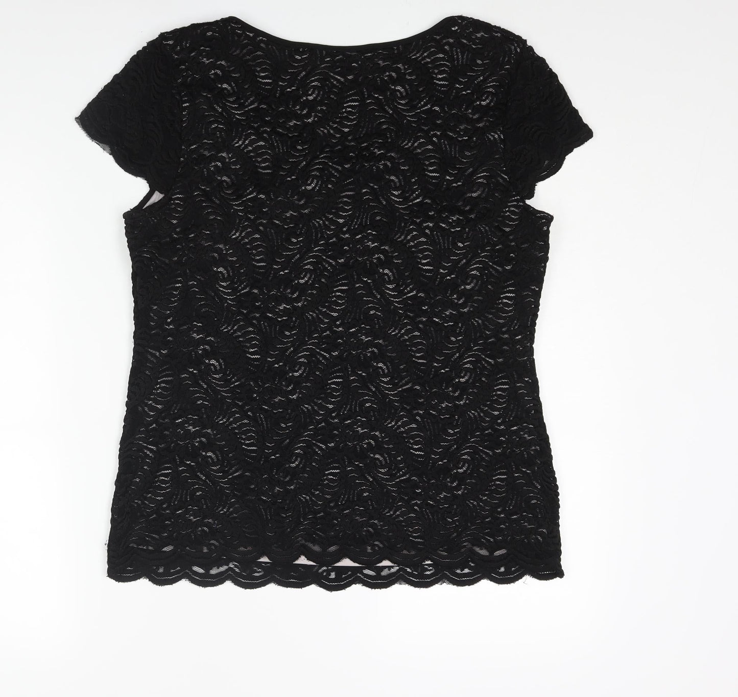 Womens UK Size 8 Chesca Black Basic Blouse