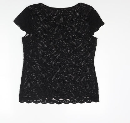Womens UK Size 8 Chesca Black Basic Blouse