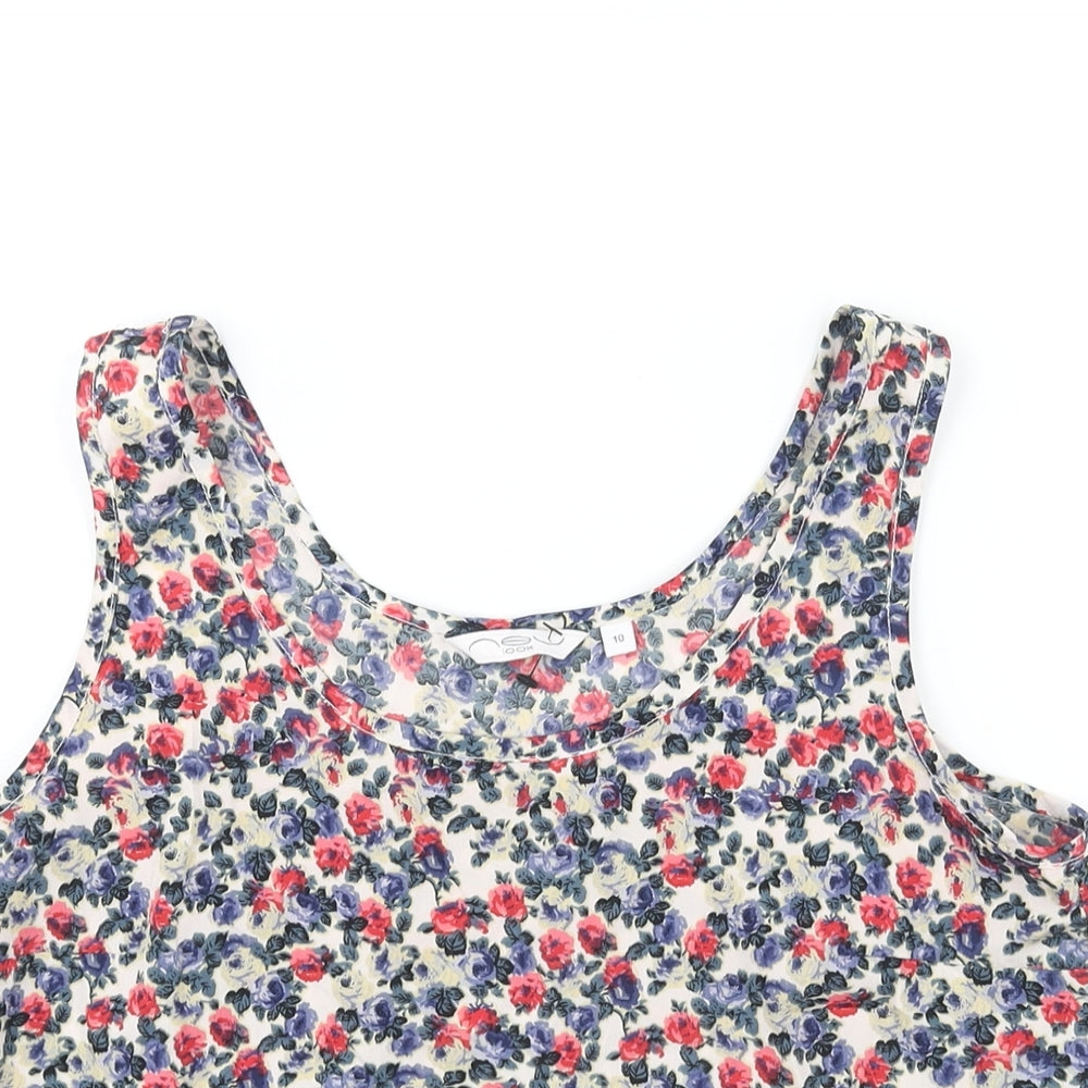Womens UK Size 10 New Look Multicoloured Camisole Blouse