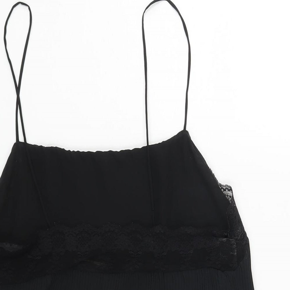 Womens UK Size M Zara Black Camisole Blouse