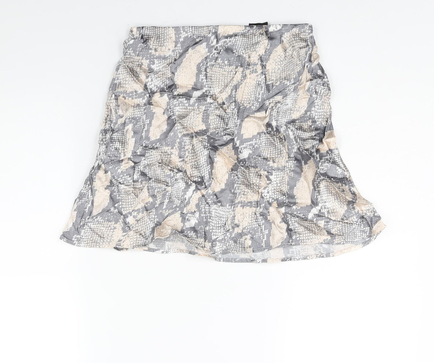 H&M Womens Multicoloured Animal Print Viscose A-Line Skirt Size S - Snake Print