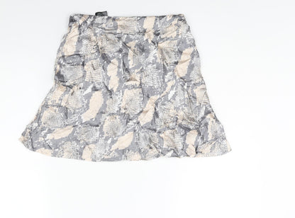 H&M Womens Multicoloured Animal Print Viscose A-Line Skirt Size S - Snake Print